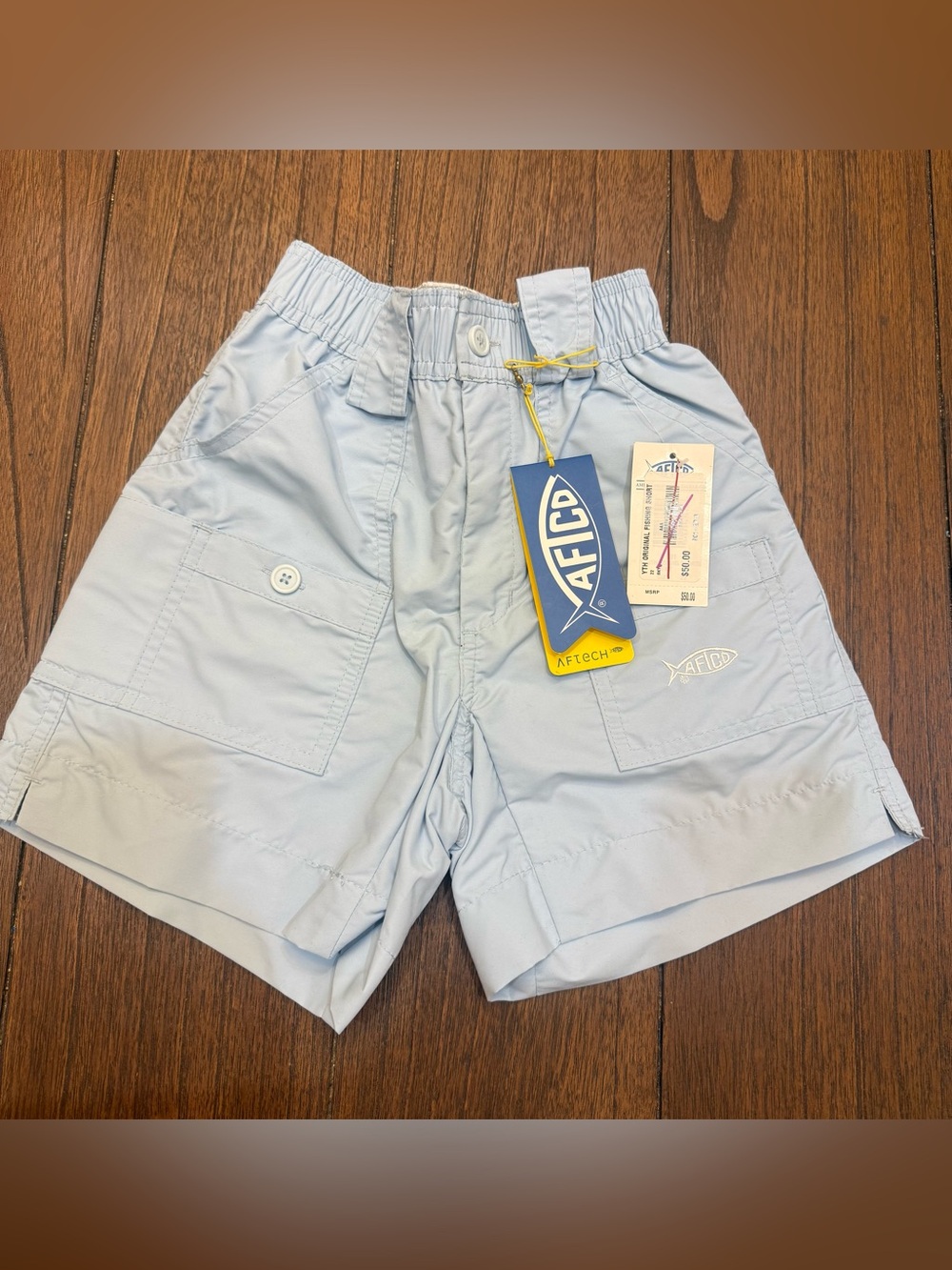 Aftco Light Blue Kids' Cargo Shorts size 22